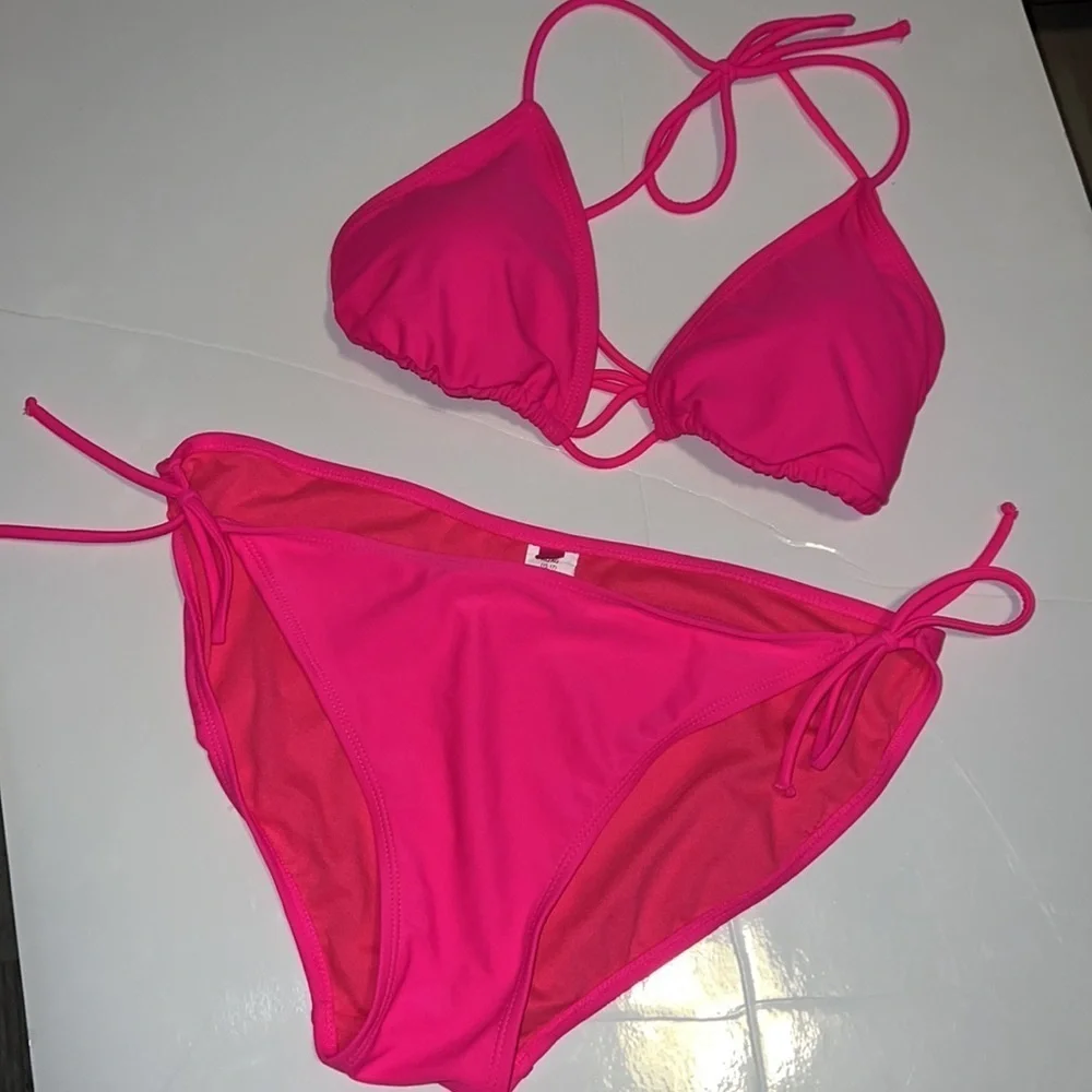 OP Triangle Bikini Top & Bottom Swim Suit Size XlL - Picture 3 of 7